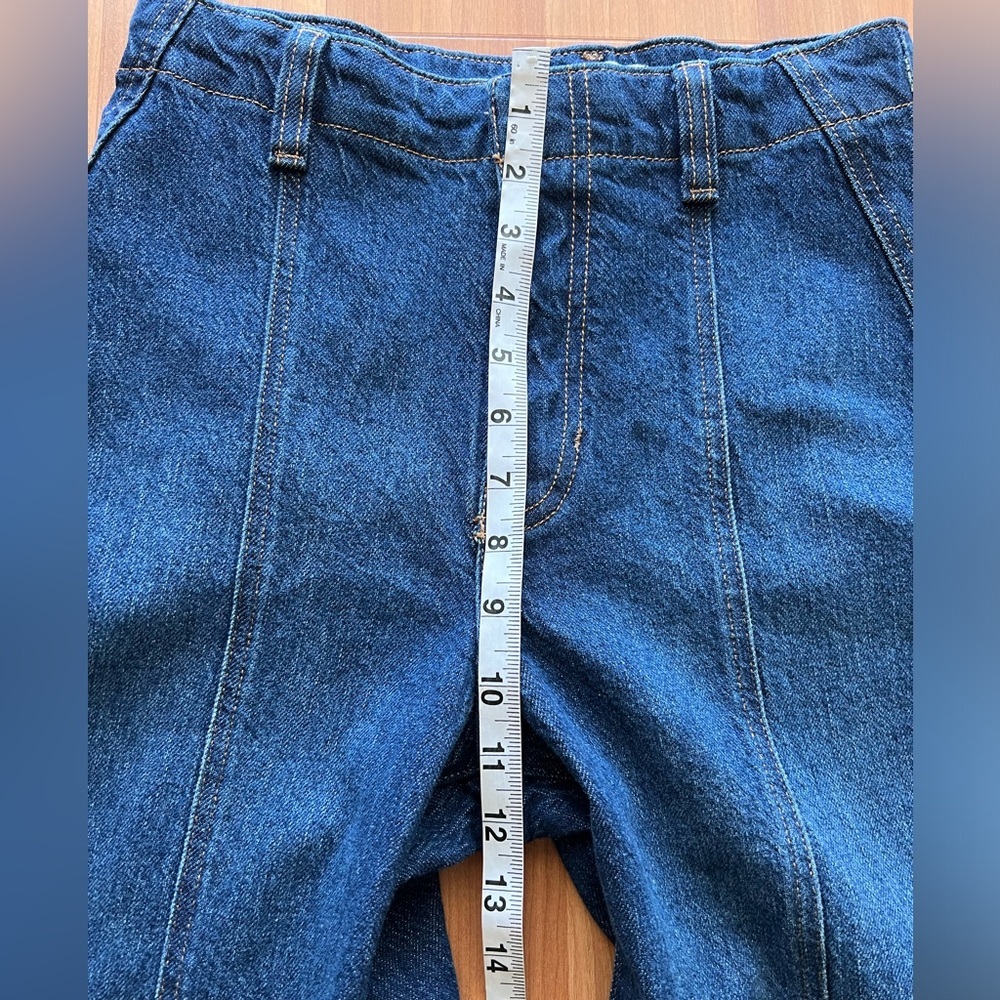 We The Free Ryla A-Line Flare Jeans High Rise Wide Leg Belted Size 26 - Picture 9 of 16